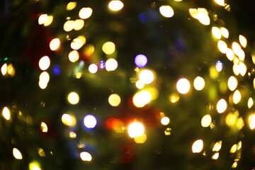 Multicolored blurred lights background
