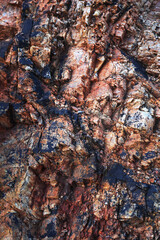 Red rocky wavy texture