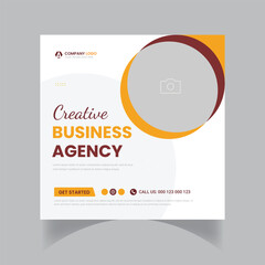 Fototapeta premium Digital marketing and corporate social media post template or Web banner
