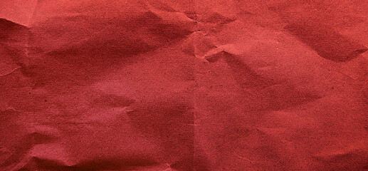 grunge old red paper texture use as background with blank space for design. kraft red wrinkle...
