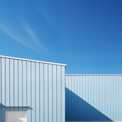 Fototapeta na wymiar Minimal building with blue sky, Abstract background.