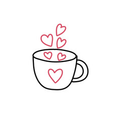 hand drawn valentine decoration