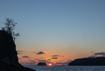 Sunset over the Pacific Ocean