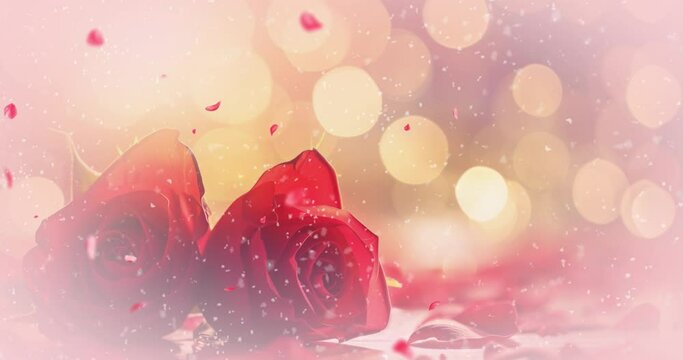 Saint-valentin rose rouge I love you