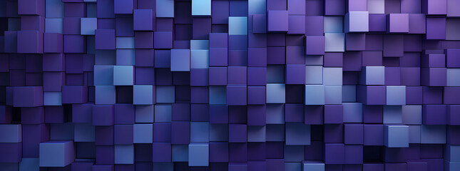 background texture 3d geometric blocks for walls, in the style of dark violet and sky-blue, shaped canvas, smooth and shiny, bright color blocks, recycled, installation creator, abstraction-création