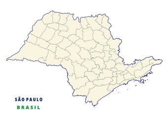 Microrregiões do estado de São Paulo © Stockchi