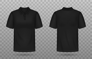3d Realistic Black Polo Shirts Mockup Template