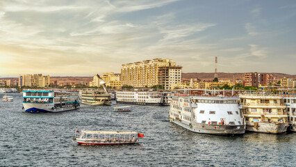 Fototapeta na wymiar Arrival to Aswan, Egypt