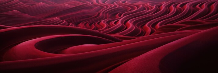 ruby red wavy lines field landscape