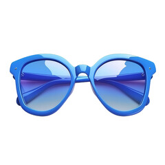 Fototapeta premium 3d summer sun Glasses with blue Frames illustration isolated on transparent background