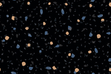 Venetian Abstract Seamless Texture. Gray Marble Stone Background. Vector Wall Italian Pattern. Terrazzo Floor Vector Material. Mosaic Terrazzo Italian Design. Floor Seamless Irregular Print. Glass Art