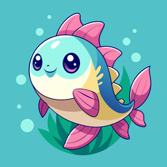 cute fish in ocean chibi pastel colors (3)