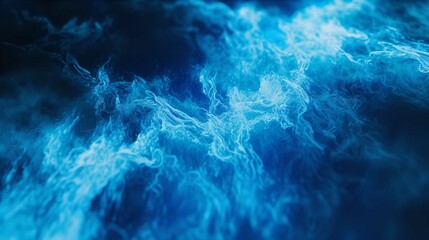 Fototapeta na wymiar Blue Abstract Cloud of Smoke Pattern 8K Realistic
