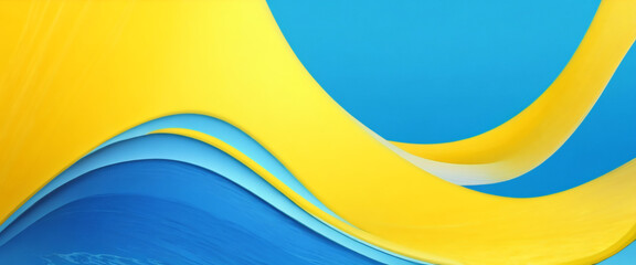 Abstrakter, verschwommener Verlaufsgitterhintergrund in blauen und gelben Farben der Nationalflagge der Ukraine. Poster- oder Bannervorlage. Leicht bearbeitbare Vektorillustration in sanften Farben oh