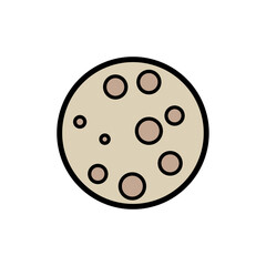 Hand drawn cartoon planets of the solar system