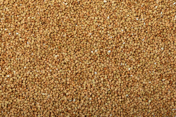 Green buckwheat background isolated on a white background. Superfood. Raw buckwheat porridge. Healthy vegan food, eco products, diet, organic.