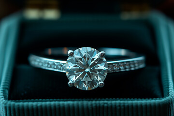 Soft Light Serenity: Classic Diamond Ring