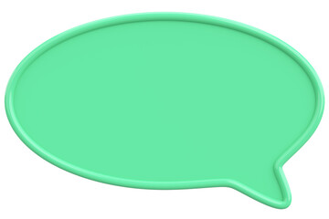 Speech Bubble. Text Box. 3D Illustration.