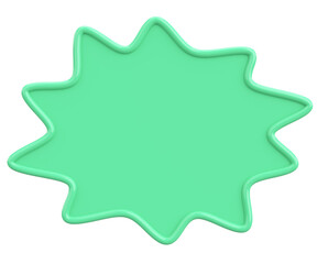 Speech Bubble. Text Box. 3D Illustration.