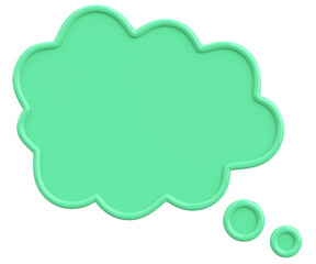 Speech Bubble. Text Box. 3D Illustration.