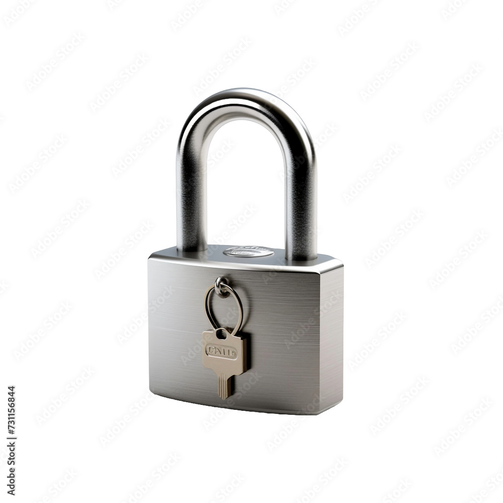 Poster lock isolated on transparent background