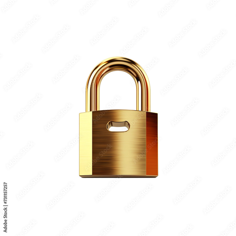 Poster lock isolated on transparent background
