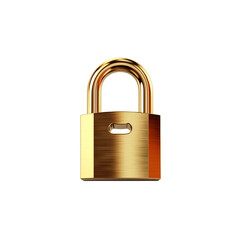 Naklejka premium Lock isolated on transparent background