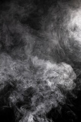 White Smoke on a Black Background