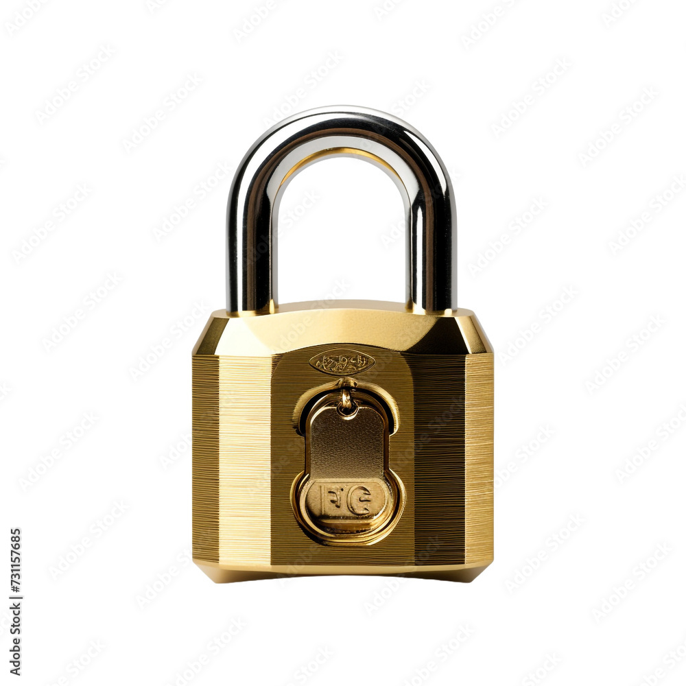 Poster lock isolated on transparent background