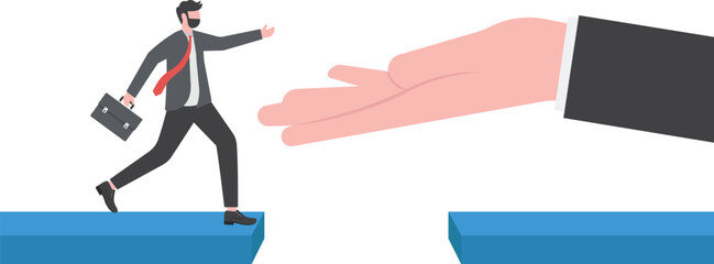 Career growth development plan, job promotion or motivation to achieve work target, stair step to success, ambition concept, businessman professional step up briefcase stair to reach goal on top.
