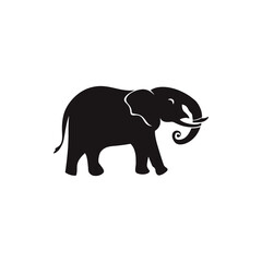 Fototapeta premium elephant vector silhouette
