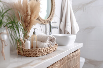Elegant Bathroom Decor with Natural Elements