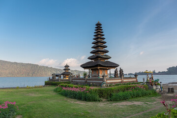 The stunning Pura Ulun Danu Beratan temple in north Bali, Indonesia.