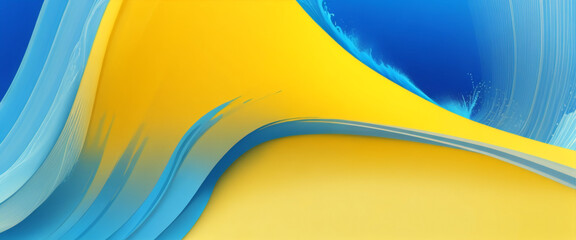 Abstrakter, verschwommener Verlaufsgitterhintergrund in blauen und gelben Farben der Nationalflagge der Ukraine. Poster- oder Bannervorlage. Leicht bearbeitbare Vektorillustration in sanften Farben oh