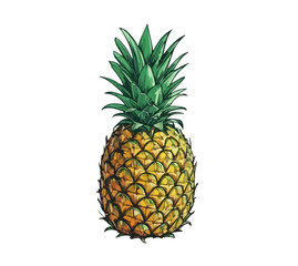 Fototapeta premium pineapple isolated on white