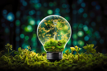 Green Energy for a Brighter Tomorrow - obrazy, fototapety, plakaty