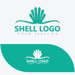 Sea Shell Pearl, Oyster, Seafood, Restaurant Logo Design - obrazy, fototapety, plakaty