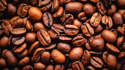 Fotobehang high quality coffee beans texture © Tetiana