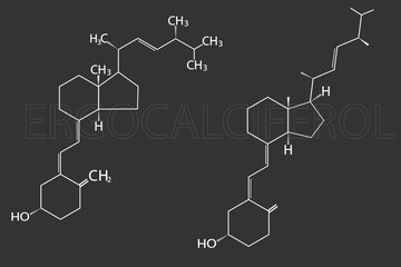 Ergocalciferol molecular skeletal chemical formula.