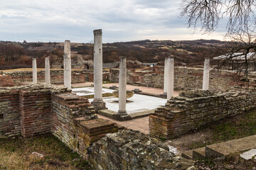 Fototapeta na wymiar Remains of Gamzigrad (Felix Romuliana), UNESCO World Heritage Site near the city of Zajecar in east Serbia, ancient Roman complex of palaces