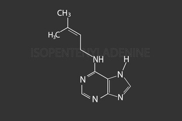 Isopenteladenine molecular skeletal chemical formula.