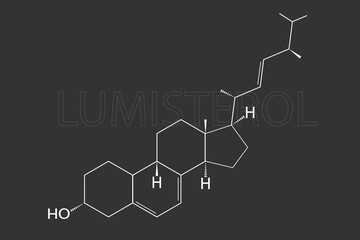 Lumisterol molecular skeletal chemical formula.