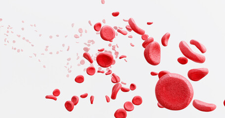 3d render of blood cells