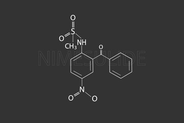 Nimesulide molecular skeletal chemical formula.
