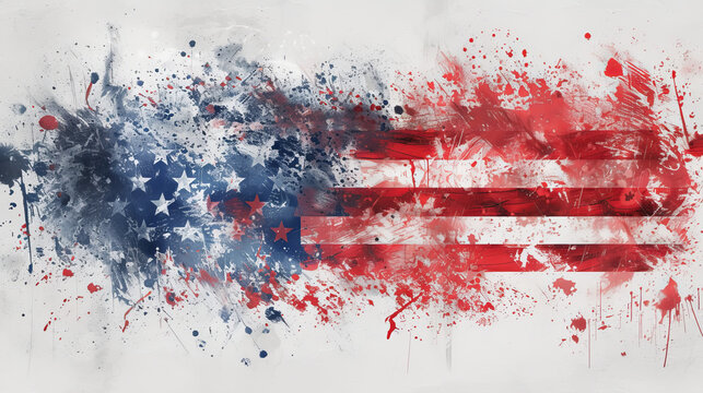 Splash-style American flage