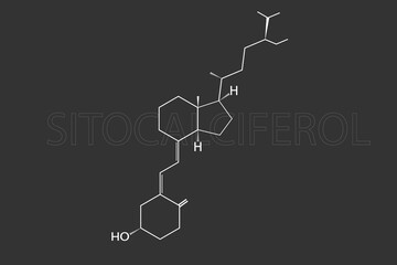 Sitocalciferol molecular skeletal chemical formula.