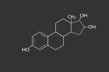 Theelol molecular skeletal chemical formula.