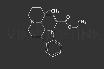 Vinpocetine molecular skeletal chemical formula.