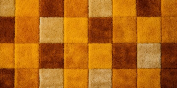 Mustard square checkered carpet texture © GalleryGlider