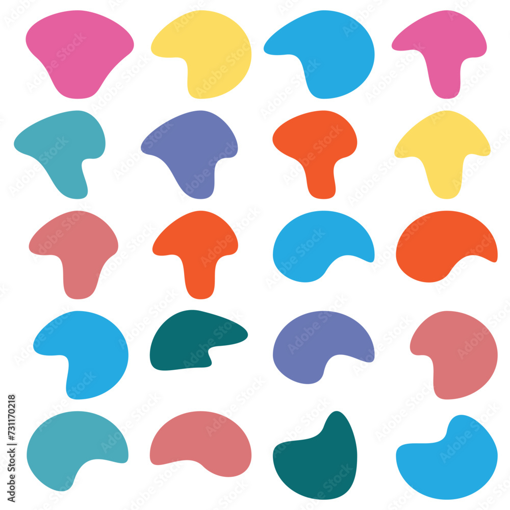 Poster Abstract blob shape vector element